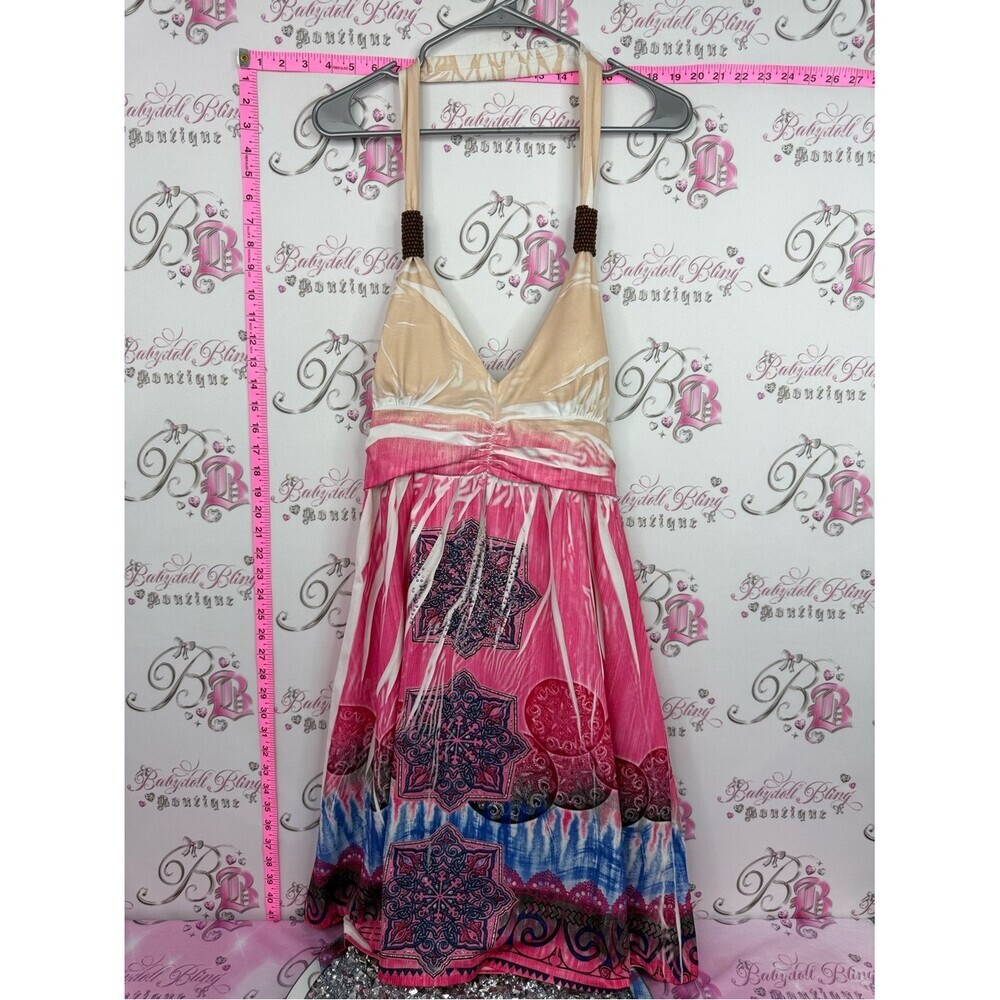 Elizabeth's Secret dress boho Pink white cream